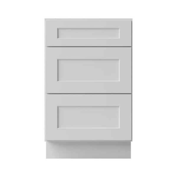 21 in. W x 21 in. D x 34.5 in. H Ready to Assemble Solid Wood Shaker Drawer Base Bath Cabinet in White