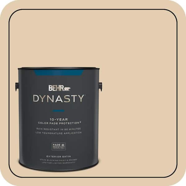 BEHR DYNASTY 1 gal. Home Decorators Collection #HDC-AC-09 Concord Buff Satin Enamel Exterior Stain-Blocking Paint & Primer