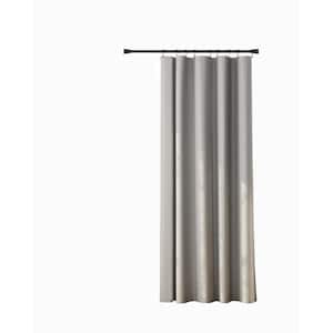54 in. W x78 in. H Grey Recycled Cotton 100% Waterproof Stall-Sized Fabric Shower Curtain Liner with Anti-Draft Clips