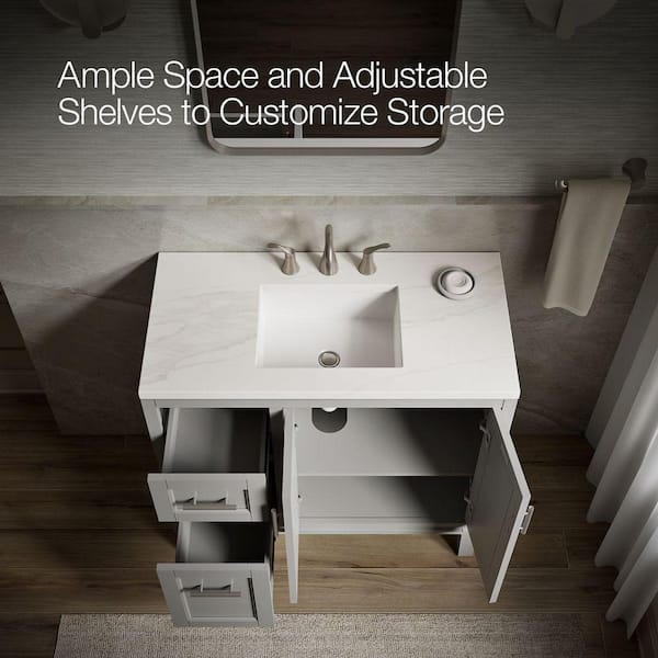 KOHLER Chesil 36in. Single Sink Freestanding Atmos Grey Bath
