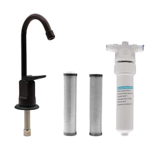 6 in. Touch-Flo Style Cold Water Dispenser Faucet Kit with In-line Filter and 2-Pack Cartridges, Oil Rubbed Bronze