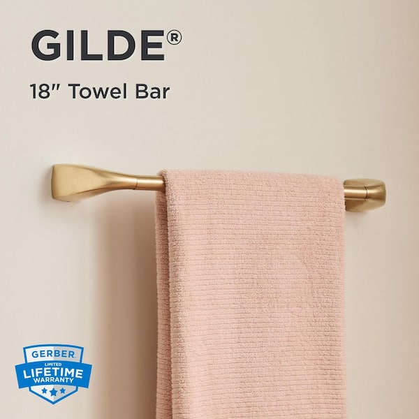 Gilde 18 in. Wall Mounted Towel Bar in Brushed Bronze