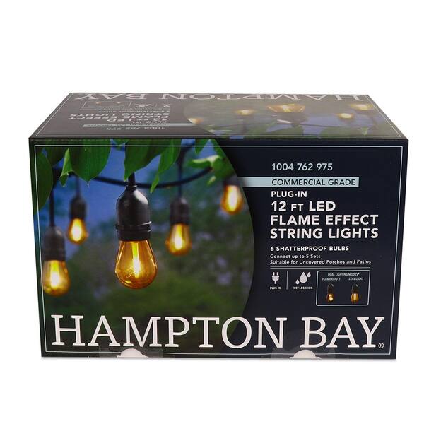 Hampton Bay Indoor Outdoor 12 Ft Plug In 6 Socket S14 Mini Bulb Led Flame Effect String Light 4 Pack Sl12 Hd The Home Depot - Outdoor Flame Lights Home Depot Hampton Bay Indoor Outdoor 12 Ft Plug In 6 Socket S14 Mini Bulb Led Flame Effect String Light 4 Pack Sl12 Hd The Home Depot - Outdoor Flame Lights Home Depot