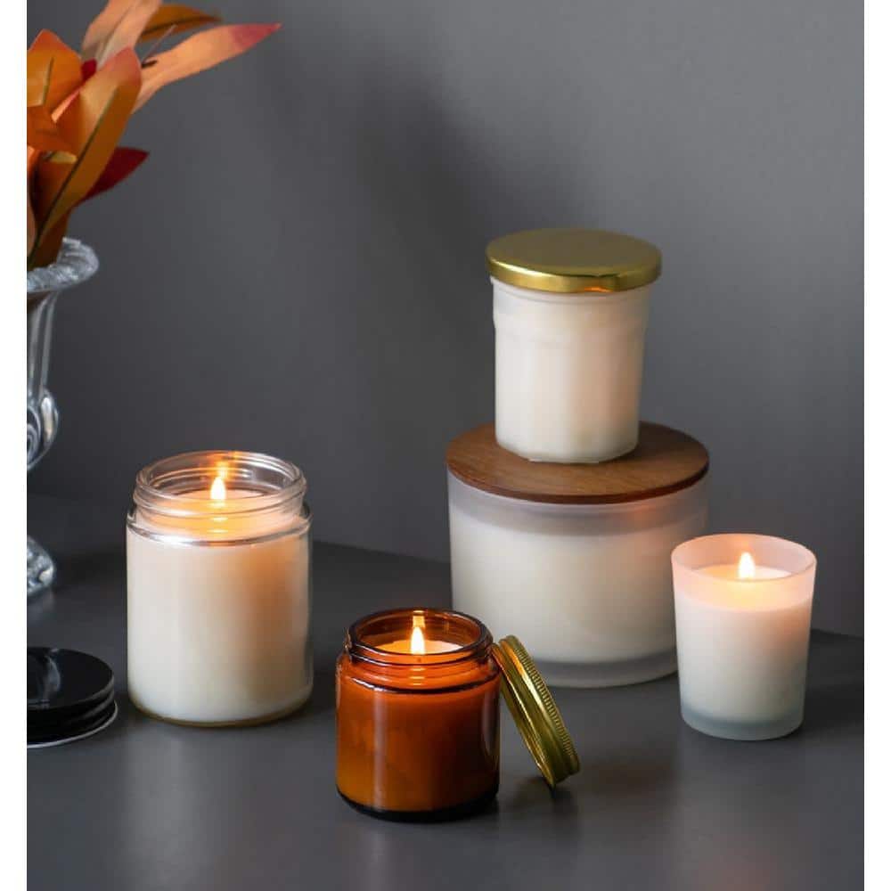 Set of 9 Earl Grey Scented White Soy Wax Candles