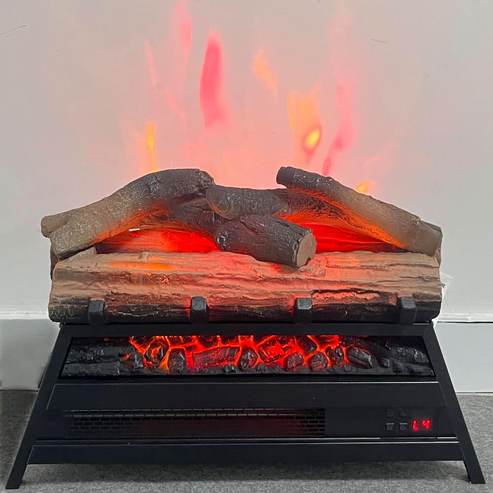 21.53 in. 1500-Watt Black 5000 BTU Freestanding Electric Fireplace Utility Convection Infrared Space Heater with Remote price history on PriceWatchPro