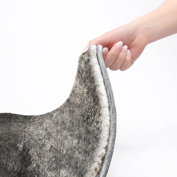 Dream Shag Premium Machine Washable Abstract ADS590 Gray 9 ft. x 12 ft. Area Rug