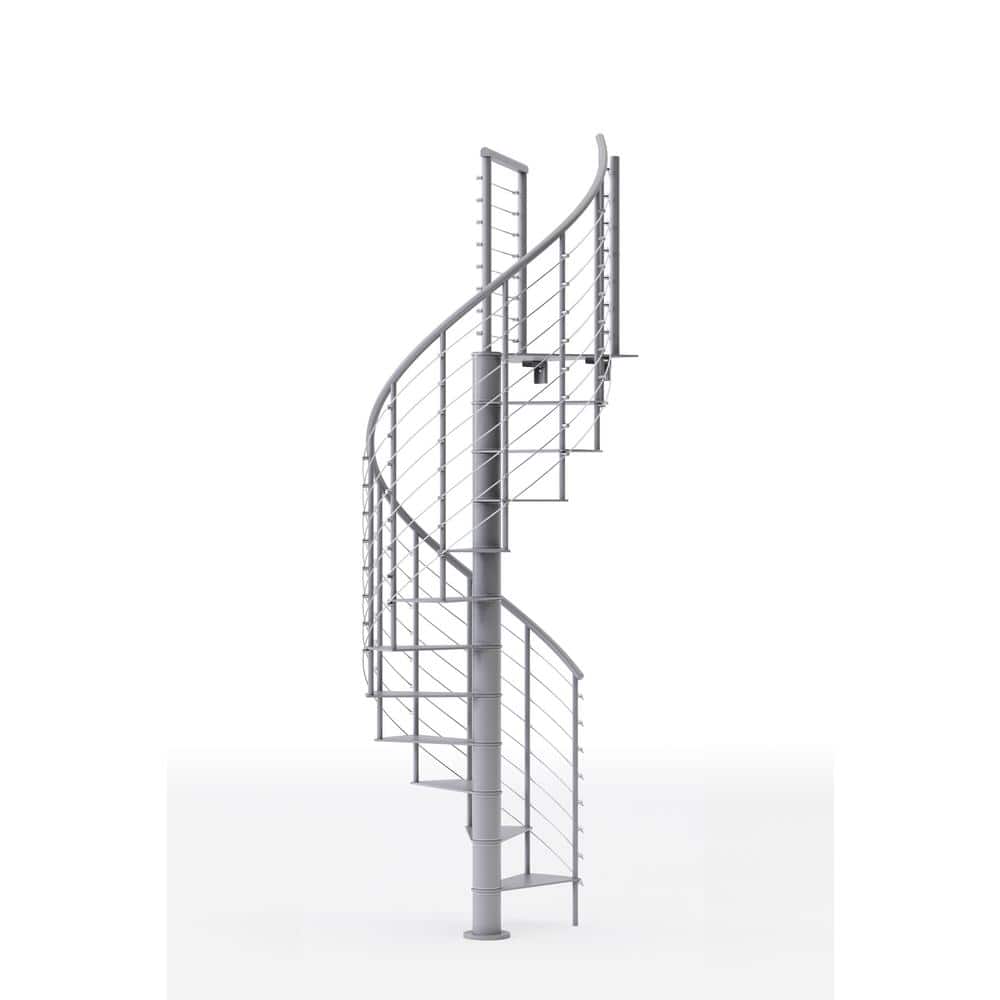 Hayden Gray Interior 42in Diameter, Fits Height 102in - 114in, 1 36in Tall Platform Rail Spiral Staircase Kit price history on PriceWatchPro