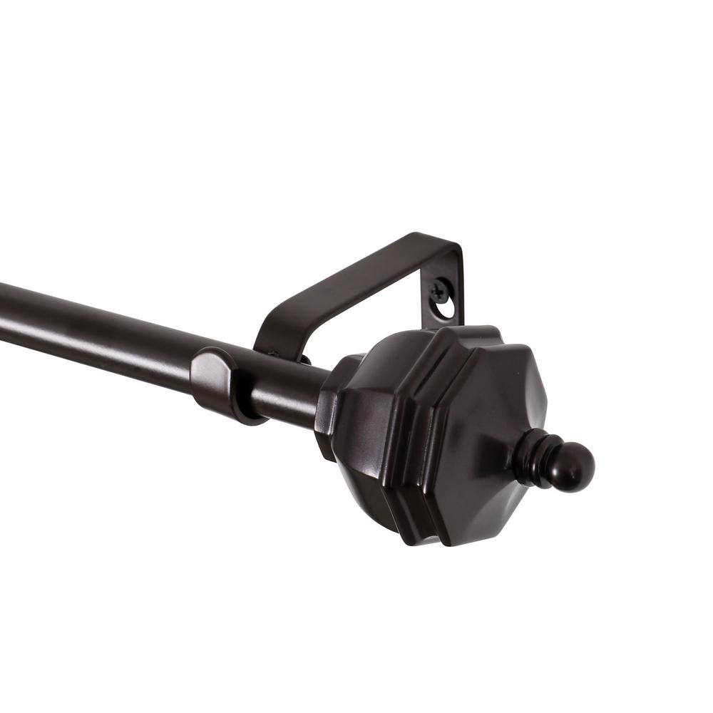 Utopia Alley 86 in. 120 in. Adjustable Single Curtain Rod with