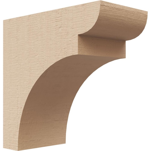 Ekena Millwork 2 in. x 4 in. x 4 in. Series 1 Classic Yorktown Rough Cedar Woodgrain Timberthane Polyurethane Corbel, Primed Tan