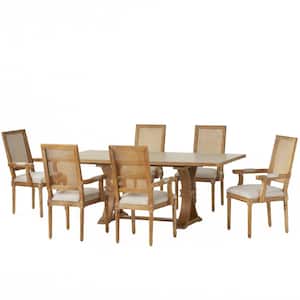Aisenbrey 7-Piece natural and Beige Expandable Dining Set