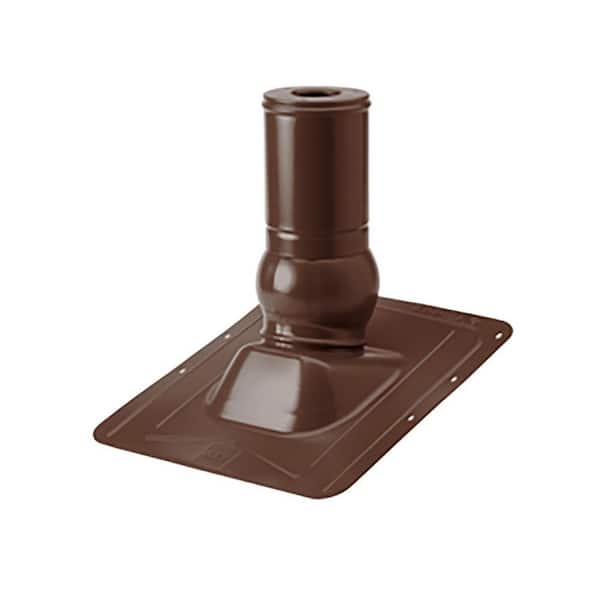 3 in. 26-Gauge Pivot Pipe Boot Flashing Galvanized in Brown