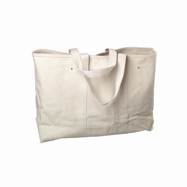 Medium Natural 5 Pocket Open Top Canvas Tote Bag