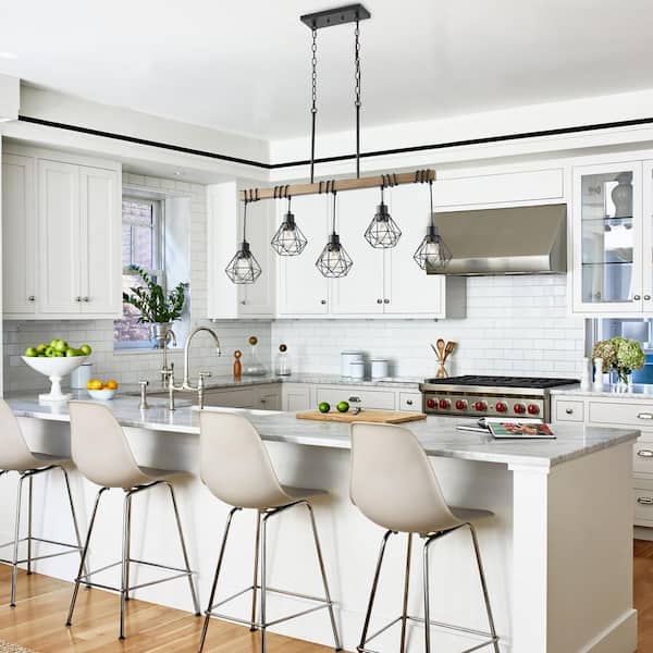 ALANDALA アランダラ VAULT LIGHTバングル SV925 aiwen 39. 17in. 5-Light Kitchen Island Black Chandeliers Rustic