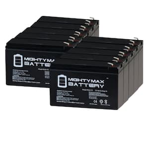 12V 9Ah PowerWare PWHR1234W2FR Replacement UPS Battery - 10 Pack