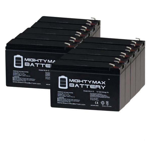 MIGHTY MAX BATTERY 12V 9Ah SLA Battery Replaces Leoch DJW12-9.0 T2, DJW 12- 9.0 T2 -2Pack MAX3929821 - The Home Depot