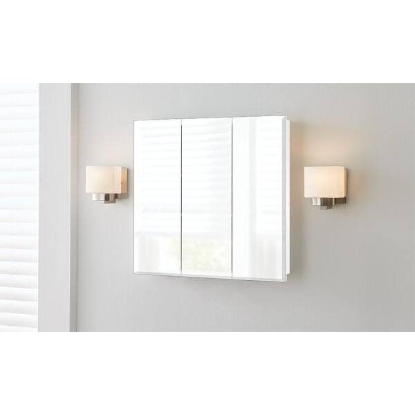Glacier Bay 24.4 in. W x 25.2 in. H Rectangular Medicine Cabinet 