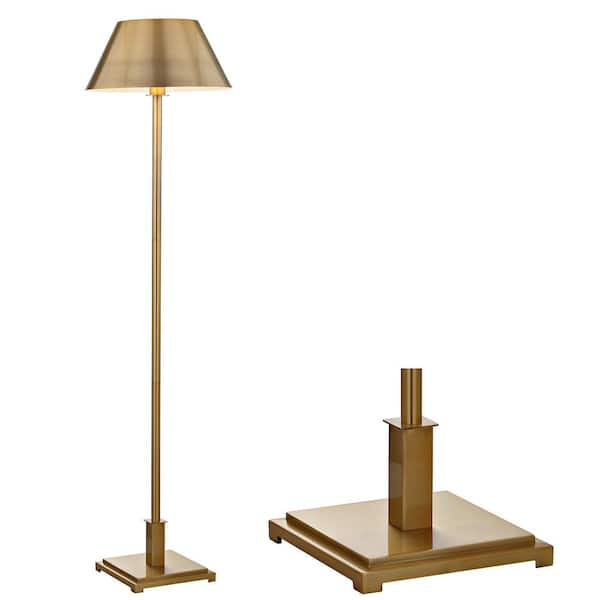 Zain Brushed Brass Metal Adjustable Floor Lamp