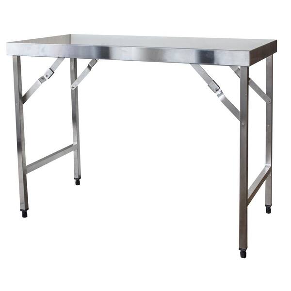 Sportsman 48 in. x 24 in. Stainless Steel Portable Folding Workbench