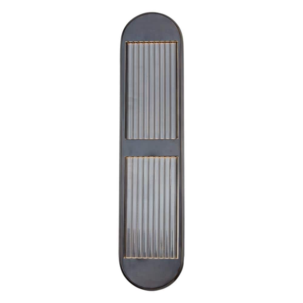 Urban Bronze Dimmable LED Bath Bar with Ribbed Acrylic