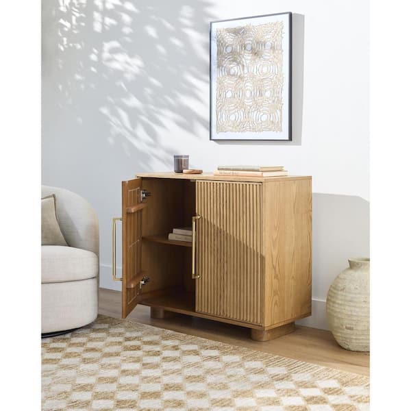 Galey Alix Charlye Modern Cabinet, 32 in. H x 36 in. W x 16 in. D, Brown