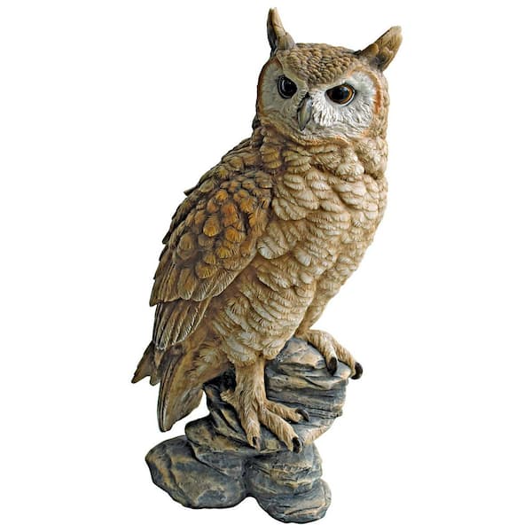 Design Toscano 17 in. H Perching Forest Owl Garden Statue