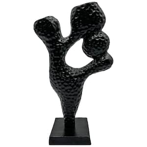 Black 14 in. x 8 in. Aluminum Abstract Modern Metal Sculpture