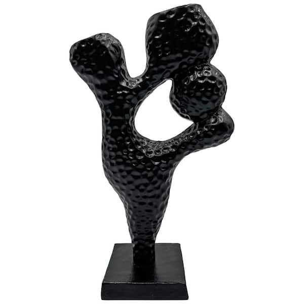 castellousa Black 14 in. x 4 in. Aluminum Abstract Modern Metal Sculpture