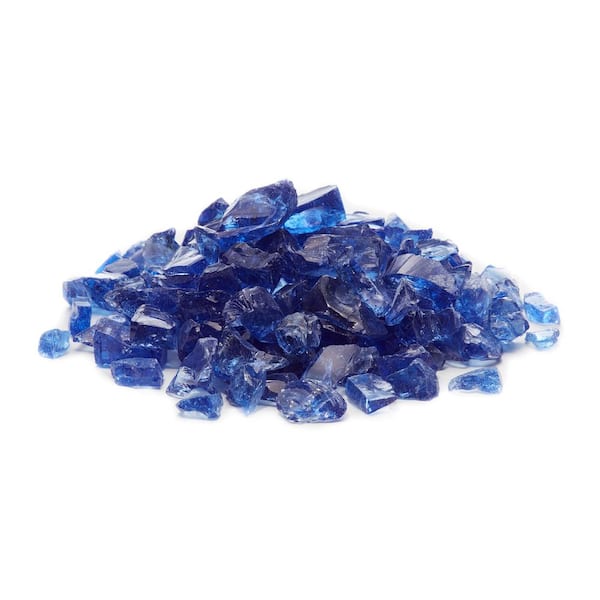 EXOTIC Fire Glass 1/2 in. to 3/4 in. Ocean Blue Classic Fire Glass (10 lbs. Bag)