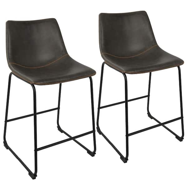 black and grey bar stools