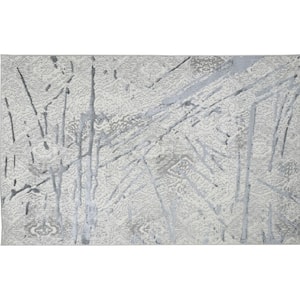 Shifra Abstract Gray 2 ft. x 3 ft. Area Rug