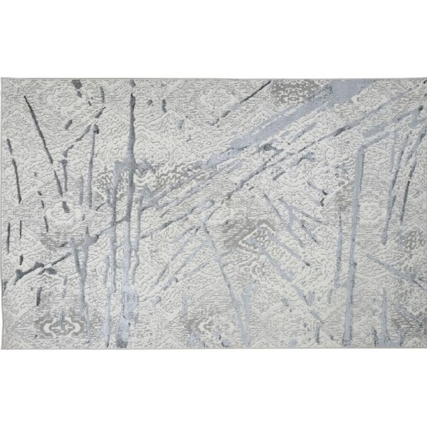 Amazing Rugs Shifra Abstract Gray 2 ft. x 3 ft. Area Rug
