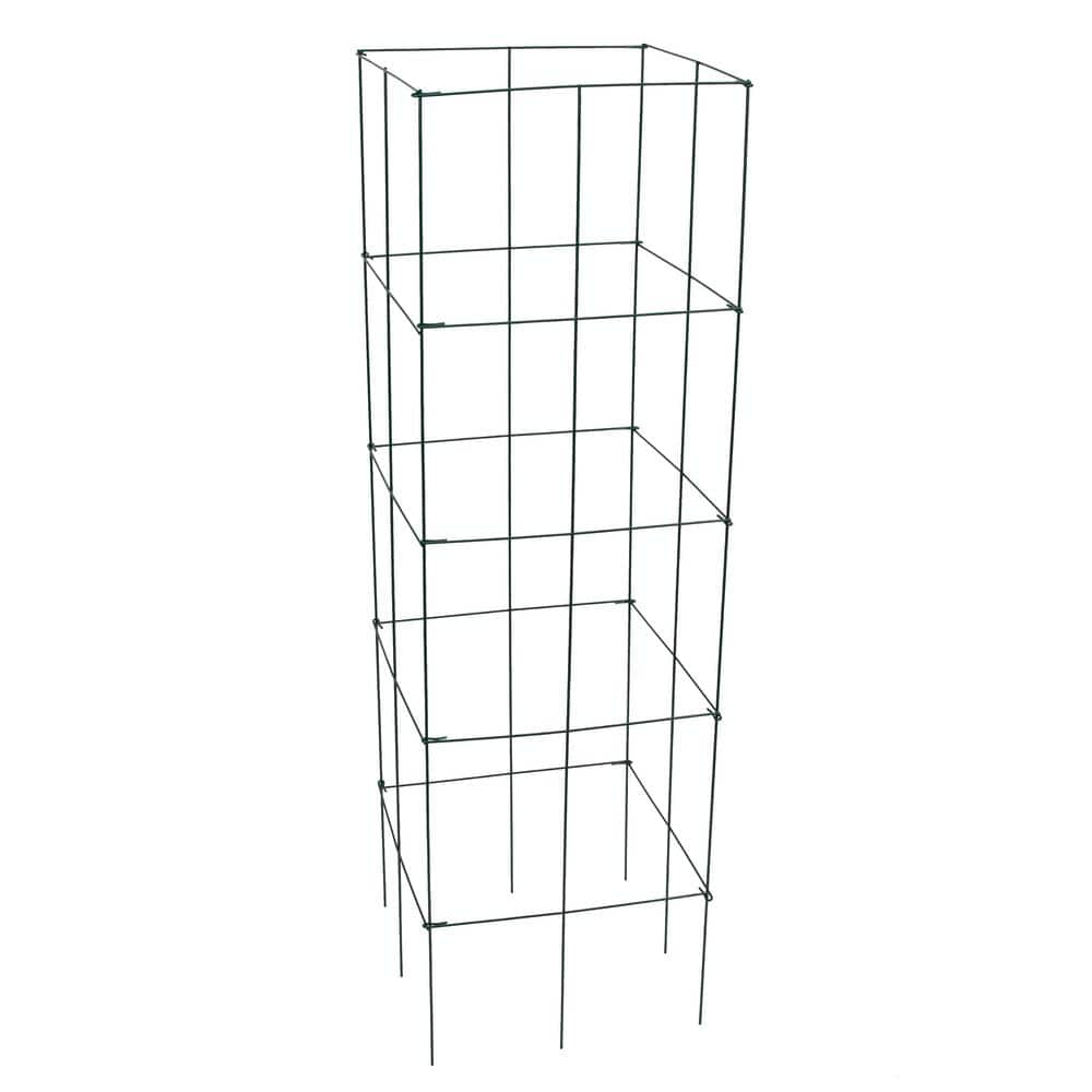 Vigoro 47 in. H x 14 in. W 4-Panel Wire Tomato Tower 5513 - The Home Depot