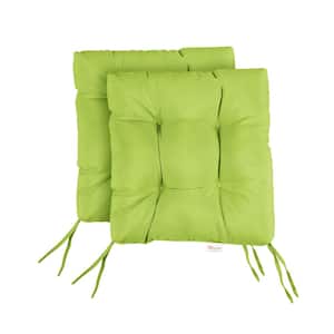 Sunbrella Canvas Macaw Tufted Chair Cushion Square Back 16 x 16 x 3 (Set of 2)