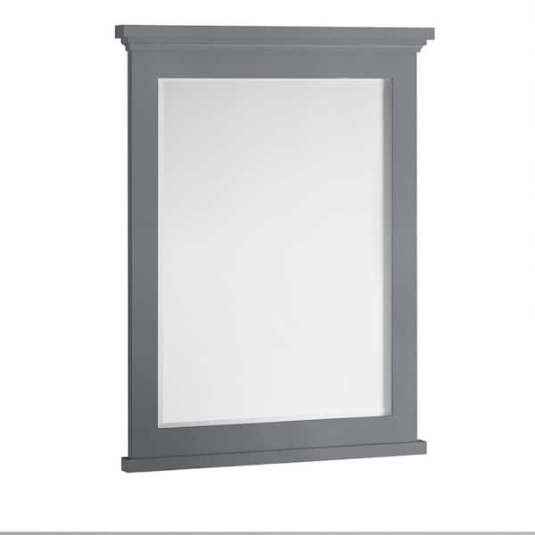 Fresca Windsor 30 in. W x 34.80 in. H Framed Rectangular Bathroom Vanity Mirror in Gray Textured