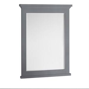 Windsor 30 in. W x 34.80 in. H Framed Rectangular Bathroom Vanity Mirror in Gray Textured