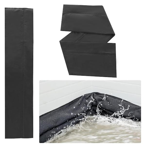 Wellco 8 ft. x 6.5 in. Sandless Canvas Sandbags Flood Barriers Garage Water Barrier Erosion Control (2-Pack)