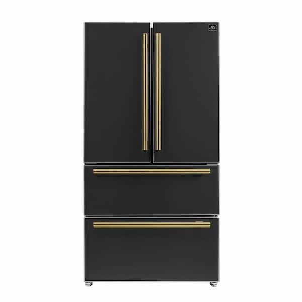 Forno Espresso Moena 36 in. French Door Refrigerator in Black