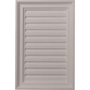 16 in. x 24 in. Rectangular Primed Polyurethane Paintable Gable Louver Vent Non-Functional