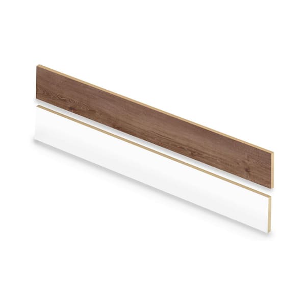 Cap A Tread Cocoa Twilight 47 in. L x 7.37 in. W x 12.7 mm T Vinyl Overlay Stair Reversible Riser