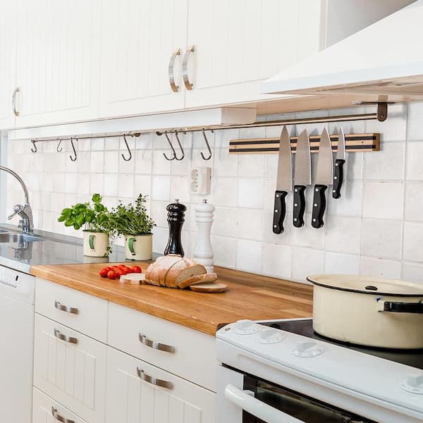Take Home Tile Sample-Maisie Lane Zellige White 4 in. x 4 in. Matte Ceramic Wall Tile Sample