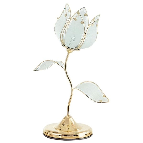 OK LIGHTING 20 in. Gold Tulip Touch Table Lamp