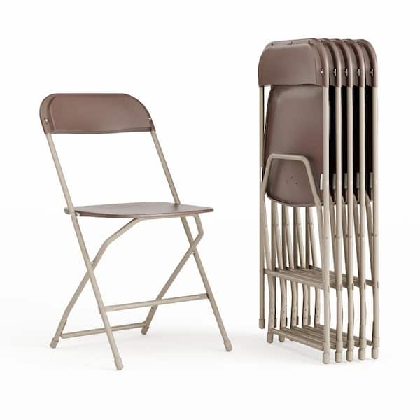 Carnegy Avenue Brown Metal Folding Chairs