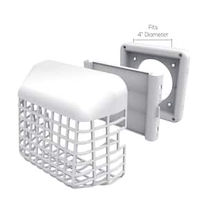 4 in. Easy Clean Louvered Dryer Vent Cover with Bird Guard