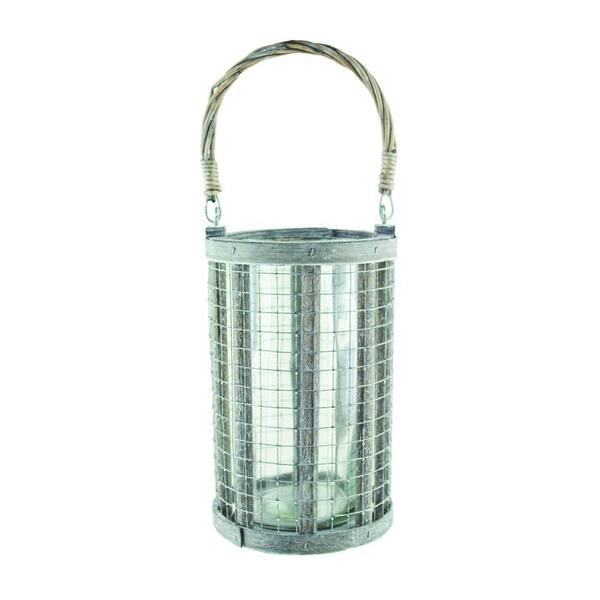 Syndicate Home Garden 8-5/8 in. Wire Lantern with 4 in. x 8 in. Glass