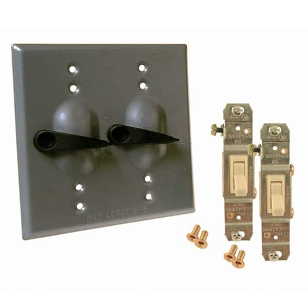 BELL 2 Gang Weatherproof Toggle Switch Cover Kit