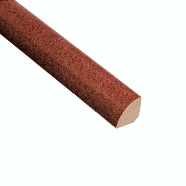 HOMELEGEND High Gloss Santos Mahogany 3/4 in. Thick x 3/4 in. Wide x 94 in. Length Quarter Round Molding