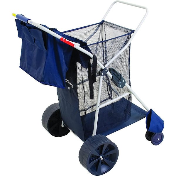 Unbranded 15 cu. ft. Naval Blue Metal Outdoor Luxury Garden Carts