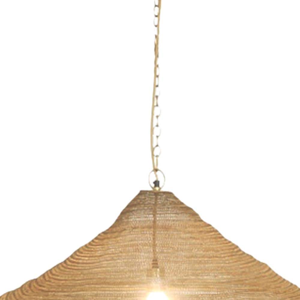 Gold Iron Mini Pendant Light with Adjustable Chain