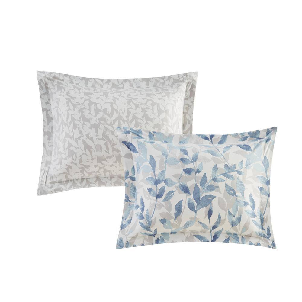 King Blue Microfiber Reversible Bed in a Bag Set