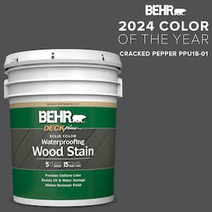 5 gal. #PPU18-01 Cracked Pepper Solid Color Waterproofing Exterior Wood Stain